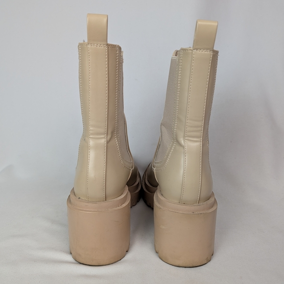 Zara Lug Sole Chelsea Boots Block Heel - Picture 11 of 15